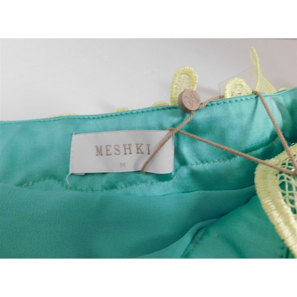 New Meshki Nianh Mint Green Mini‎ Skirt with Lace sz XS - Picture 4 of 5